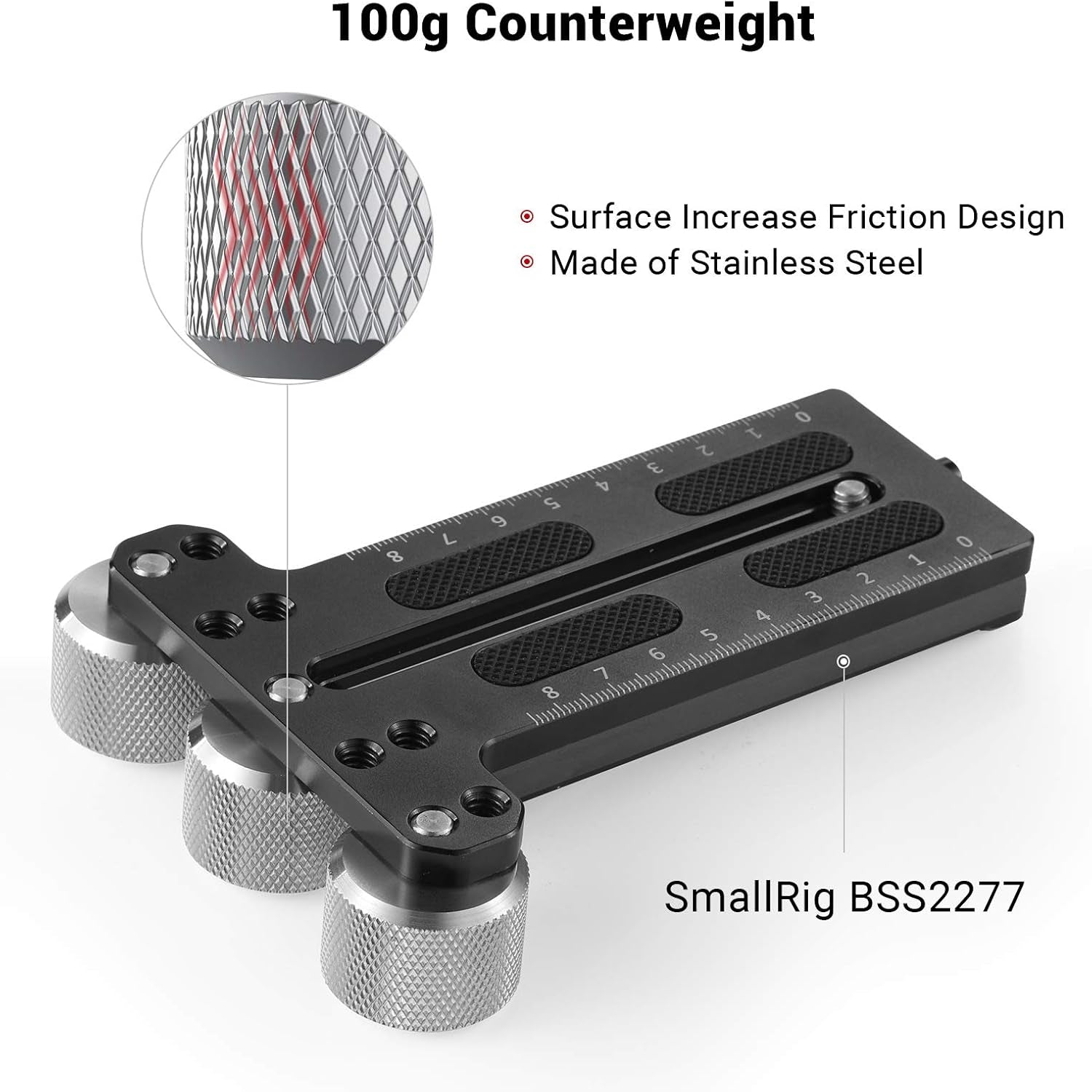 Removable Counterweight 100G for DJI Ronin S/Ronin RS 2 / Ronin-Sc/Ronin RSC 2 and Zhiyun Gimbal Stabilizers – AAW2284
