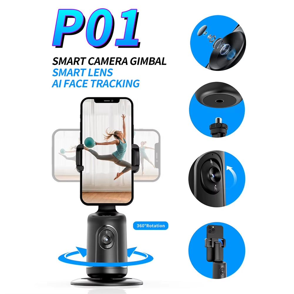 360-Degree Follow-Up Gimbal Stabilizer Smart Ai Face Recognition Mobile Phone Selfie Stick Tracking Gimbal