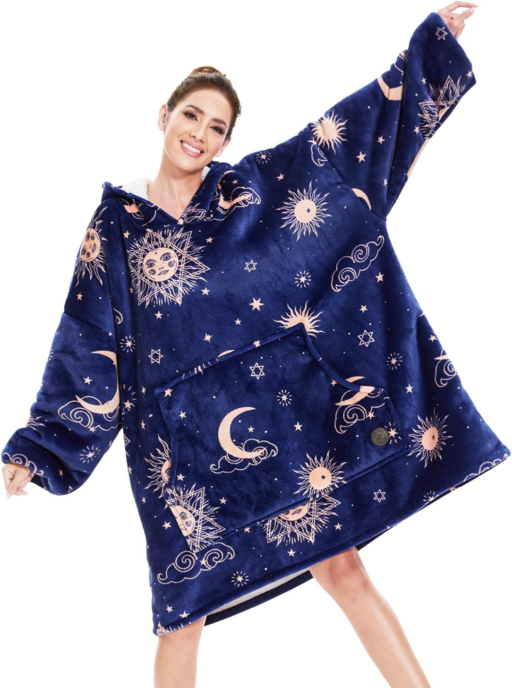 Wearable Blanket Hoodie for Women, Oversized Sherpa Sweatshirt Blanket for Adults Men, Cozy Hooded Blankets, Gifts for Teen Girls Women Mom Sister
