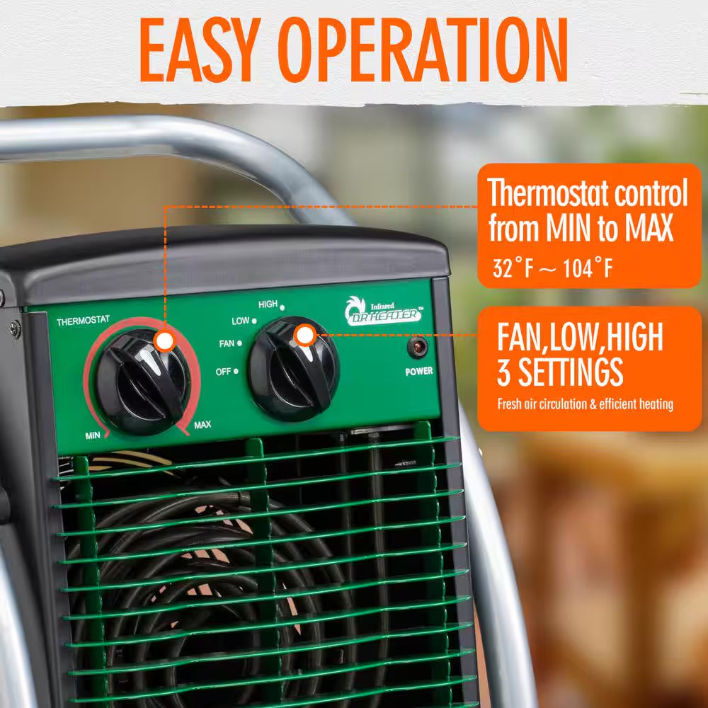 Greenhouse 3,000-Watt Garage Workshop Portable Heater