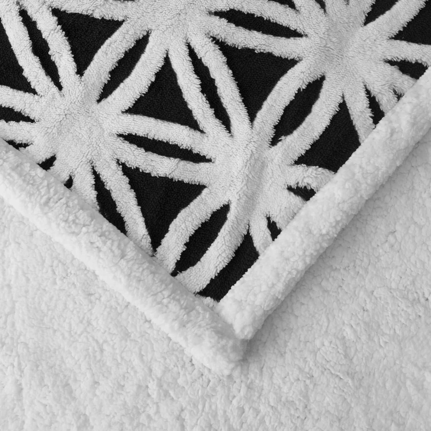 Sherpa Fleece Blanket Fuzzy Soft Throw Blanket Dual Sided Blanket for Couch Sofa Bed (Black, 51''X63'')